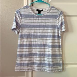 Blue, White and Gray striped shirt